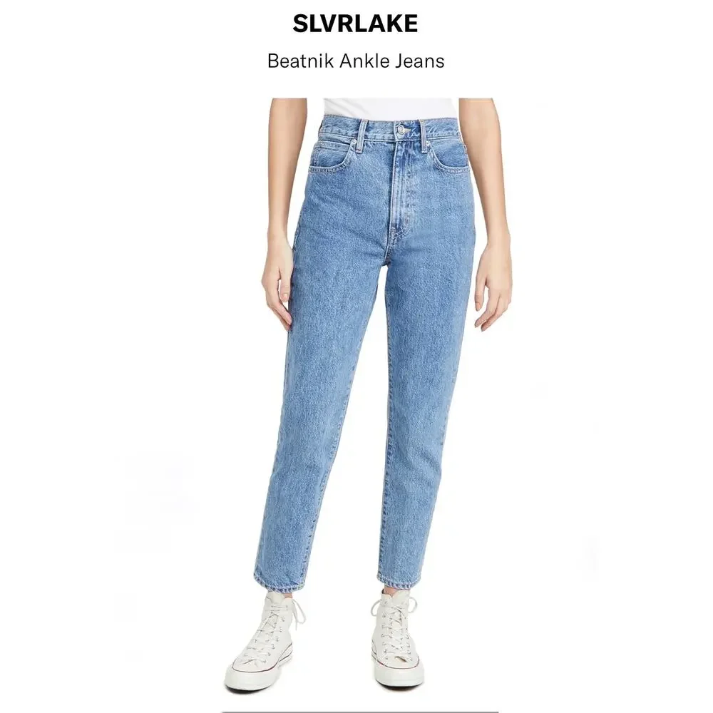 SLVRLAKE BEATNIK ANKLE JEANS HIGH RISE WOMEN SIZE 28 - Picture 4 of 16